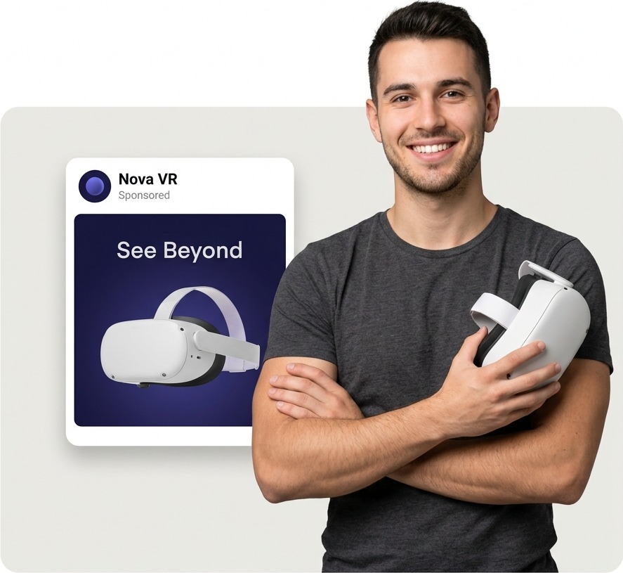 עיצוב מודעה למשקפי VR